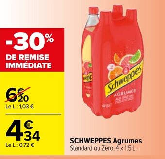 Carrefour SCHWEPPES agrumes offre