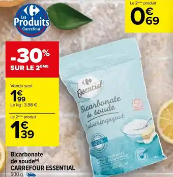 Carrefour Bicarbonate de soude CARREFOUR ESSENTIAL offre