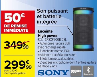 Carrefour Enceinte high power offre