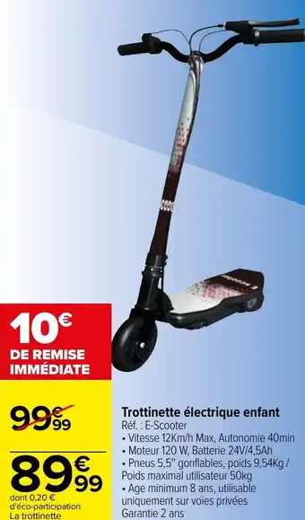Carrefour Trottinette électrique enfant offre