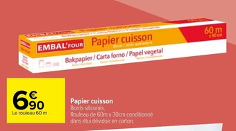 Carrefour Papier cuisson offre