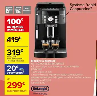 Carrefour Machine à expresso offre