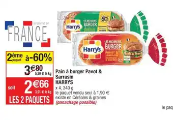Cora x Carrefour Pain à burger pavot & sarrasin offre