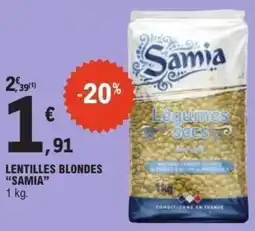 E.Leclerc Lentilles blondes samia offre