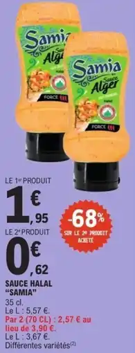 E.Leclerc Sauce halal samia offre