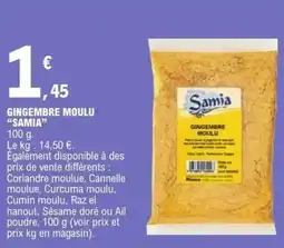 E.Leclerc Gingembre moulu samia offre
