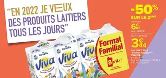 Carrefour Lait U.H.T. viva "format familial" CANDIA offre