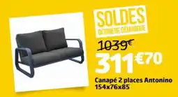 Jardiland Canapé 2 places antonino 154x76x85 offre