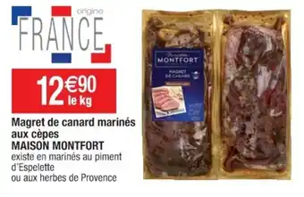 Magret de canard marinés aux cèpes