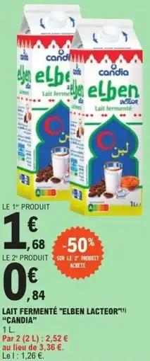 E.Leclerc Lait fermenté elben lacteor candia offre