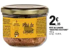 E.Leclerc Pâté de canard maistres occitans offre