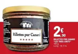 E.Leclerc Rillettes pur canard les trois chefs offre