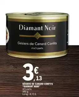 E.Leclerc Gésiers de canard confits diamant noir offre