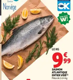 Auchan Saumon atlantique entier vidé offre