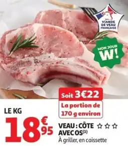Auchan Veau côte avecos offre