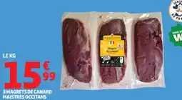 Auchan 3 magrets de canard maistres occitans offre