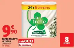 Auchan Papier toilette le trèfle offre
