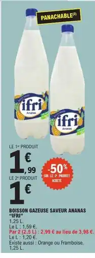 E.Leclerc Boisson gazeuse saveur ananas 'Ifri' offre