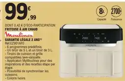 E.Leclerc Moulinex Friteuse à Air Chaud offre