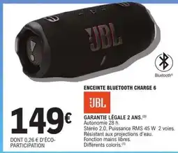 E.Leclerc ENCEINTE BLUETOOTH CHARGE 6 offre