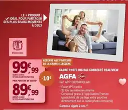 E.Leclerc CADRE PHOTO DIGITAL CONNECTÉ REALVIEW offre