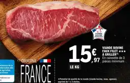 E.Leclerc Viande bovine faux filet à griller offre