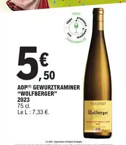 E.Leclerc AOP Gewurztraminer 'Wolfberger' 2023 offre