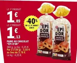 E.Leclerc PAINS AU CHOCOLAT “EPI D'OR” offre