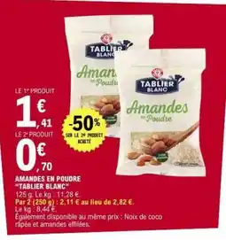 E.Leclerc Amandes en poudre Tablier Blanc offre