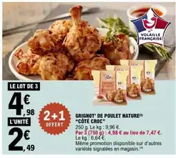 E.Leclerc GRIGNOT' DE POULET NATURE CÔTÉ CROC offre