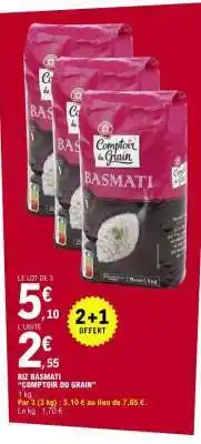 E.Leclerc Riz Basmati 'Comptoir du Grain' offre