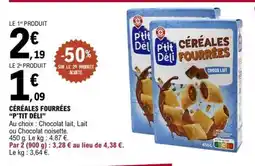 E.Leclerc CÉRÉALES FOURRÉES 'P'TIT DÉLI' offre