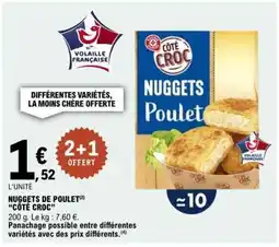 E.Leclerc NUGGETS DE POULET “CÔTÉ CROC” offre