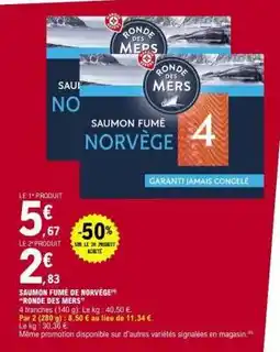 E.Leclerc Saumon Fume De Norvege offre