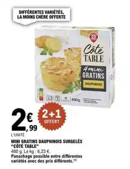 E.Leclerc MINI GRATINS DAUPHINOIS SURGELES CÔTÉ TABLE offre