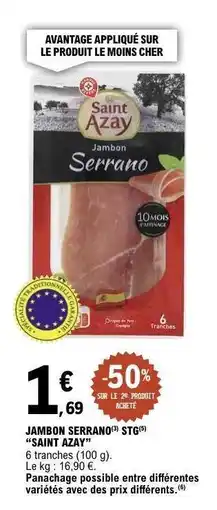 E.Leclerc JAMBON SERRANO STG SAINT AZAY offre