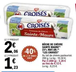 E.Leclerc Bûche de chèvre Sainte-Maure offre