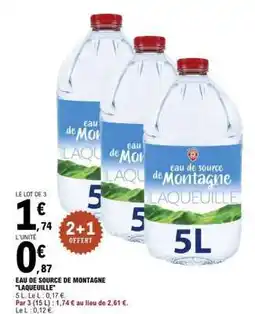E.Leclerc Eau de Source de Montagne 'Laqueuille' offre