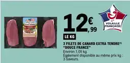 E.Leclerc 3 FILETS DE CANARD EXTRA TENDRE DOUCE FRANCE offre