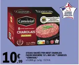 E.Leclerc STEAKS HACHÉS PUR BŒUF CHAROLAIS offre