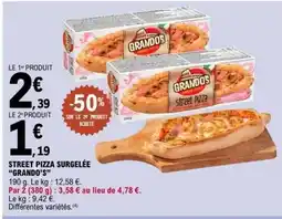 E.Leclerc STREET PIZZA SURGELÉE GRANDOS offre