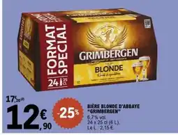 E.Leclerc BIÈRE BLONDE D'ABBAYE 'GRIMBERGEN' offre