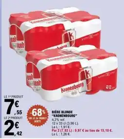 E.Leclerc Bière Blonde Kronenbourg offre