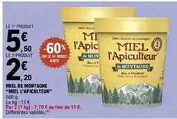 E.Leclerc MIEL DE MONTAGNE “MIEL L’APICULTEUR” offre