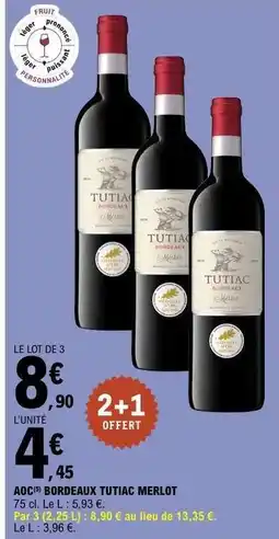 E.Leclerc AOC Bordeaux Tutiac Merlot offre