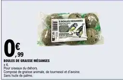 E.Leclerc BOULES DE GRAISSE MÉSANGES offre