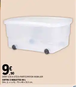 E.Leclerc COFFRE À ROULETTES 80 L offre