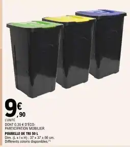 E.Leclerc POUBELLE DE TRI 50 L offre