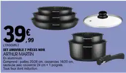 E.Leclerc SET AMOVIBLE 7 PIÈCES NOIR “ARTHUR MARTIN” offre