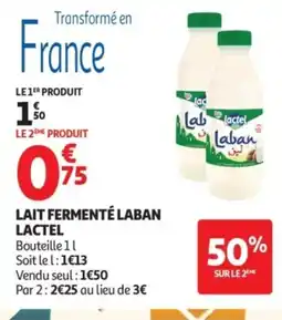 Auchan LACTEL Lait fermenté laban offre